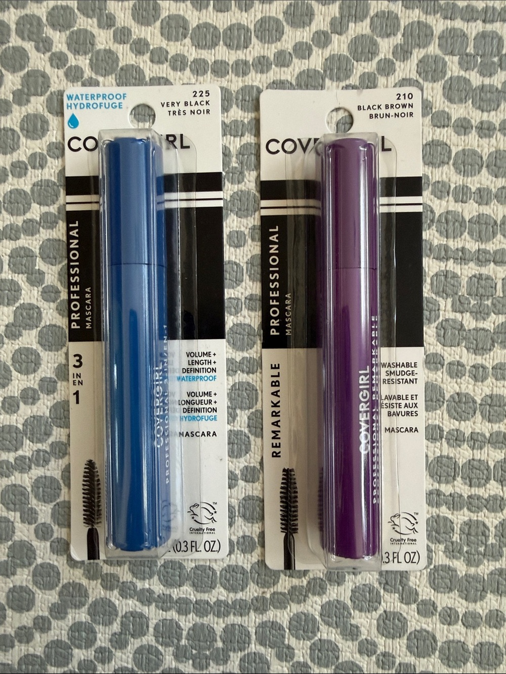 COVERGIRL Dual Professional Mascaras — Waterproof Very Black + Black Brown